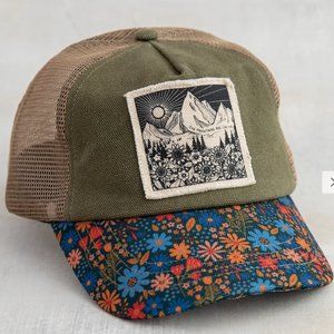 Natural Life Canvas Trucker Hat - Mountains